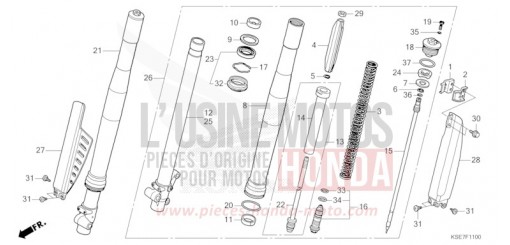 FRONT FORK CRF150RBS de 2025